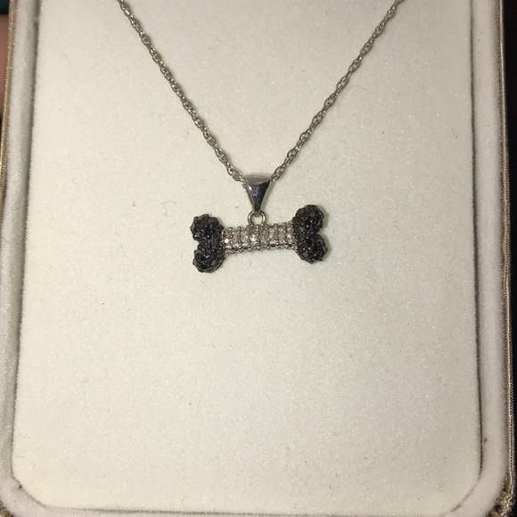 sterling silver dog bone necklace